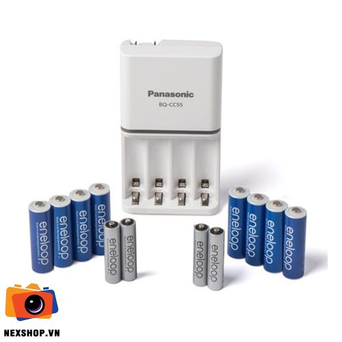 Bộ pin sạc Panasonic Eneloop Rechargeable Battery Kit 8 AA + 4 AAA + Quick Charger | Nhập khẩu