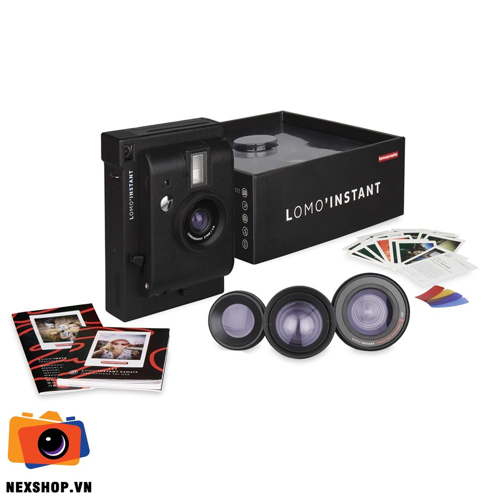 Máy Ảnh Lomography Lomo'Instant Camera Kèm 3 Ống Kính | Màu Đen | Chính hãng