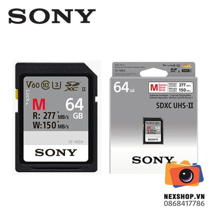 Thẻ nhớ Sony 64GB 277MB/s M Series UHS-II SDXC | Chính hãng - chi tiết sản phẩm