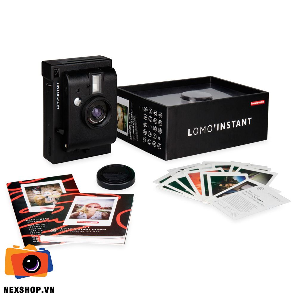 Máy Ảnh Lomography Lomo'Instant Camera | Màu Đen | Chính hãng - cấu hình hộp sạc