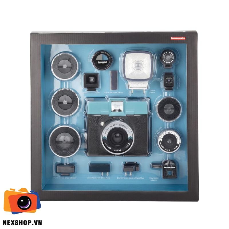 Máy Ảnh Phim Lomo Diana Instant Square Camera Deluxe Kit | Chính - thiết kế và phụ kiện
