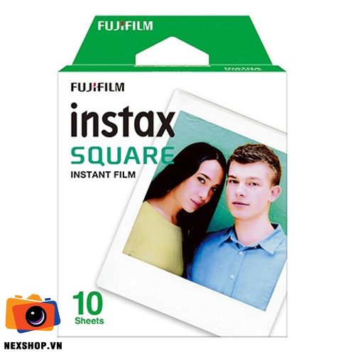 Film Fujifilm Instax Square ISO 800 | 10 tấm | Chính hãng - mặt sau và phụ kiện đi kèm