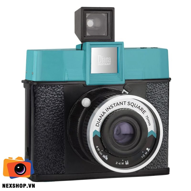 Máy Ảnh Phim Lomo Diana Instant Square Camera | Chính hãng - mặt sau và phụ kiện đi kèm