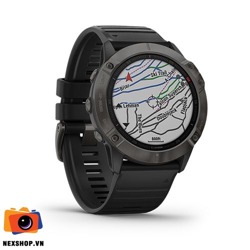 Đồng hồ thông minh Fēnix 6X Sapphire, Carbon Gray DLC | Chính hãn - cấu hình hộp sạc