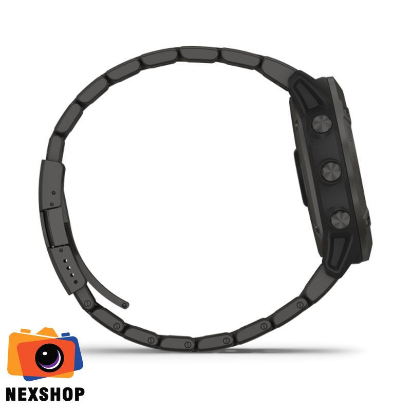 Đồng hồ thông minh Fēnix 6X Titanium Carbon Gray DLC | Chính hãng - mặt sau và phụ kiện đi kèm