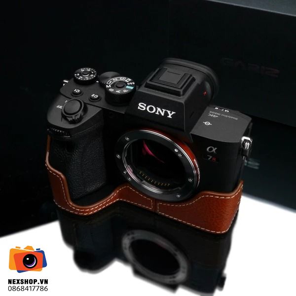 Bao da Gariz Sony A7RM4/A9M2 | Nâu Nhạt | Chính hãng - cấu hình hộp sạc