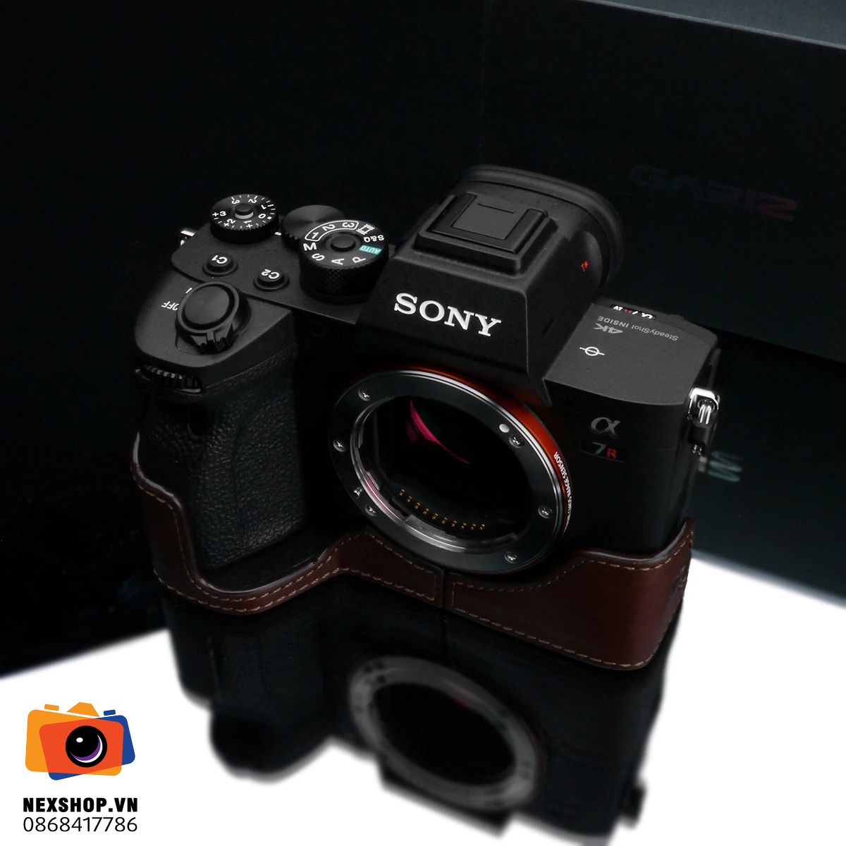 Bao da Gariz Sony A7RM4/A9M2 | Nâu đậm | Gariz | Hàng Nhập khẩu