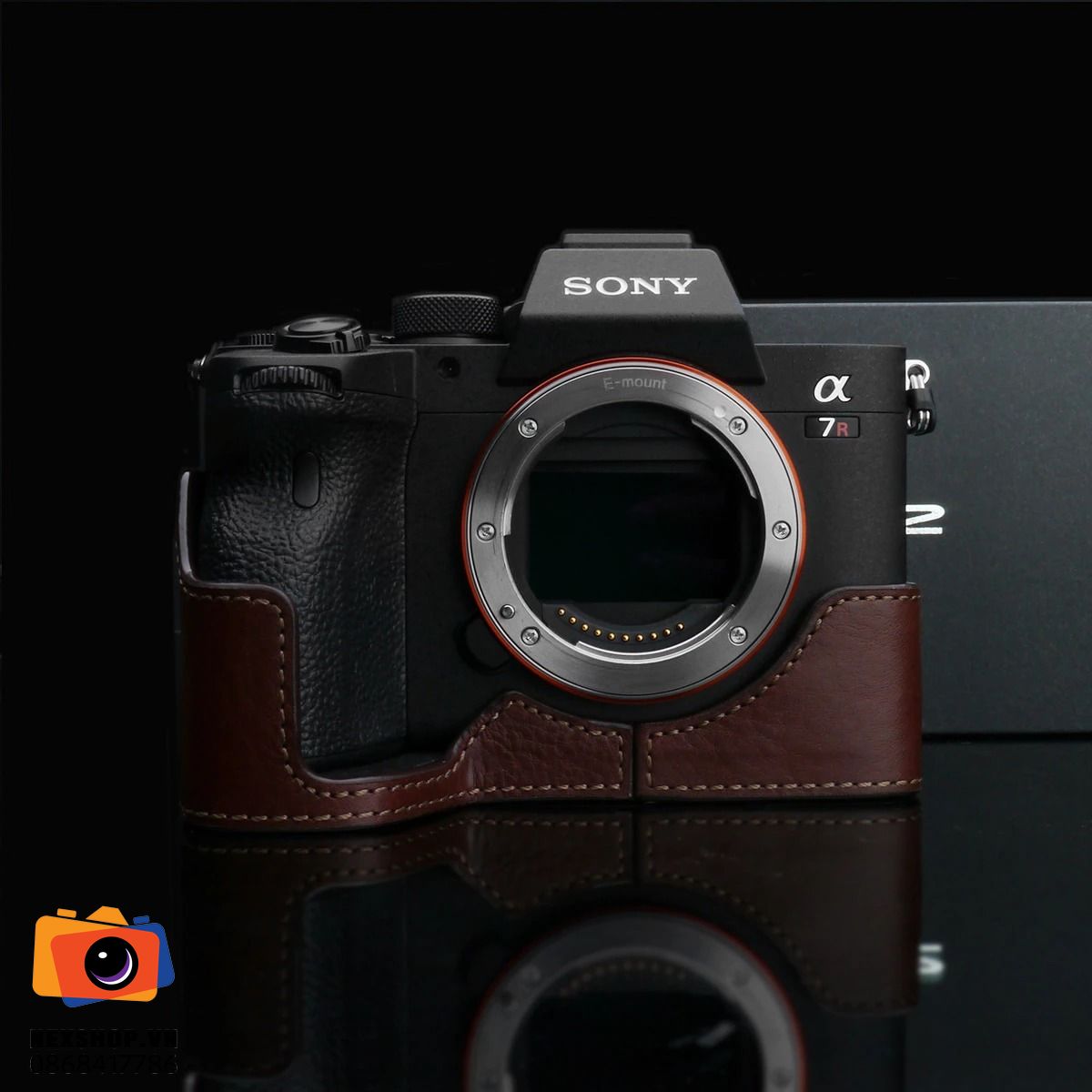 Bao da Gariz Sony A7RM4/A9M2 | Nâu đậm | Chính hãng - cấu hình hộp sạc