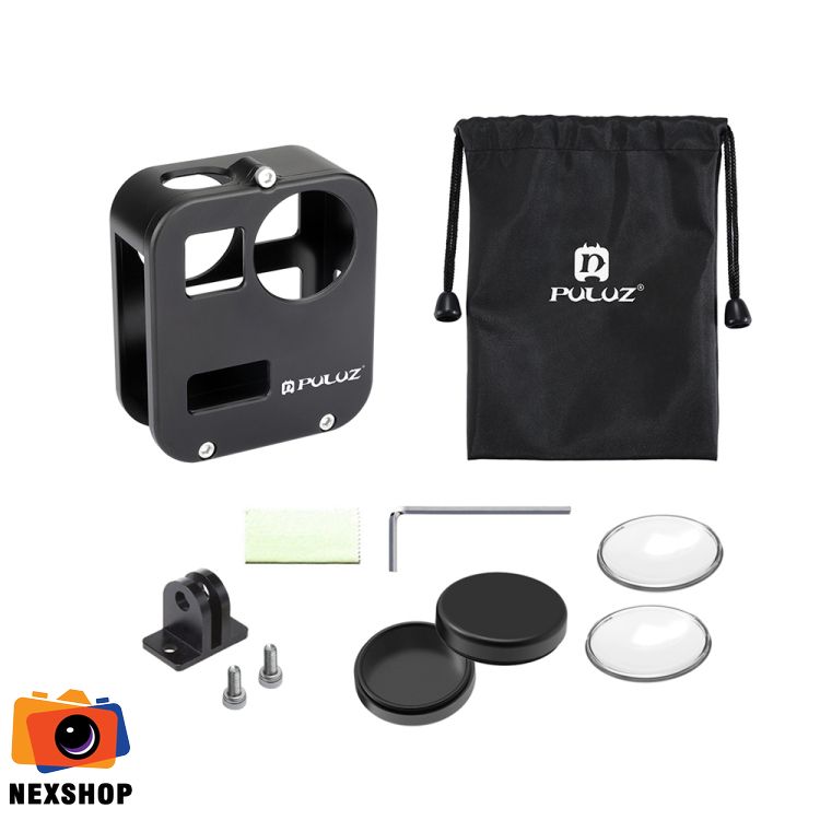 Khung PULUZ bảo vệ GoPro Max | Chính hãng, bền bỉ - mặt sau và phụ kiện đi kèm
