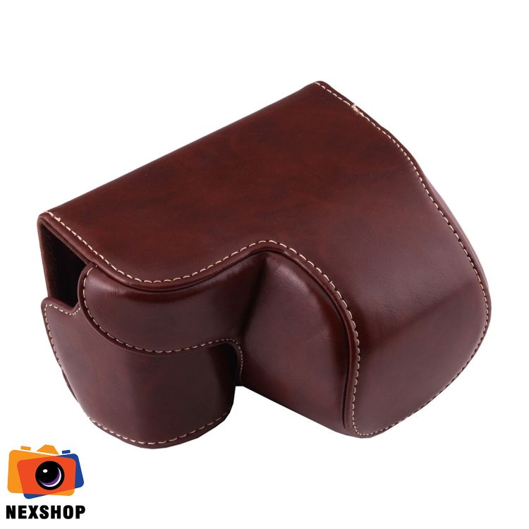 Bao da Sony A6000/A6300 Nâu Đậm | Hàng Nhập khẩu Chính hãng - cấu hình hộp sạc