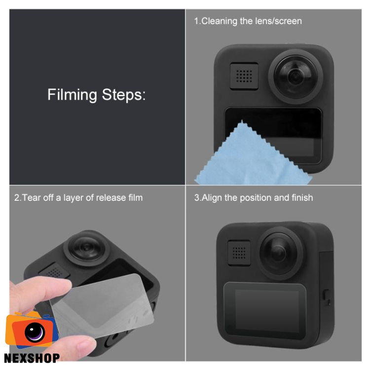 Dán màn hình cường lực cho GoPro Max.