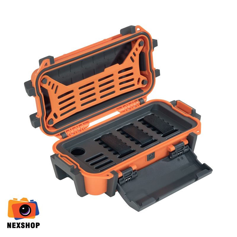 Hộp chống sốc Pelican Ruck R20 | Màu cam | Chính hãng - mặt sau và phụ kiện đi kèm
