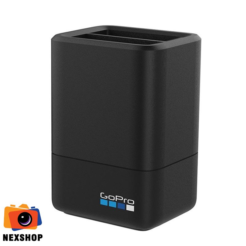 Cốc sạc đôi pin GoPro Hero 5/6/7/8 | Chính hãng - mặt sau và phụ kiện đi kèm