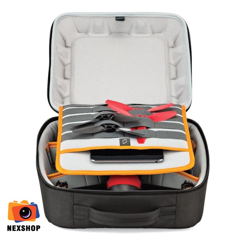 Túi máy ảnh Lowepro Drone Guard CS200 | Chống sốc, chống nước | C - mặt sau và phụ kiện đi kèm