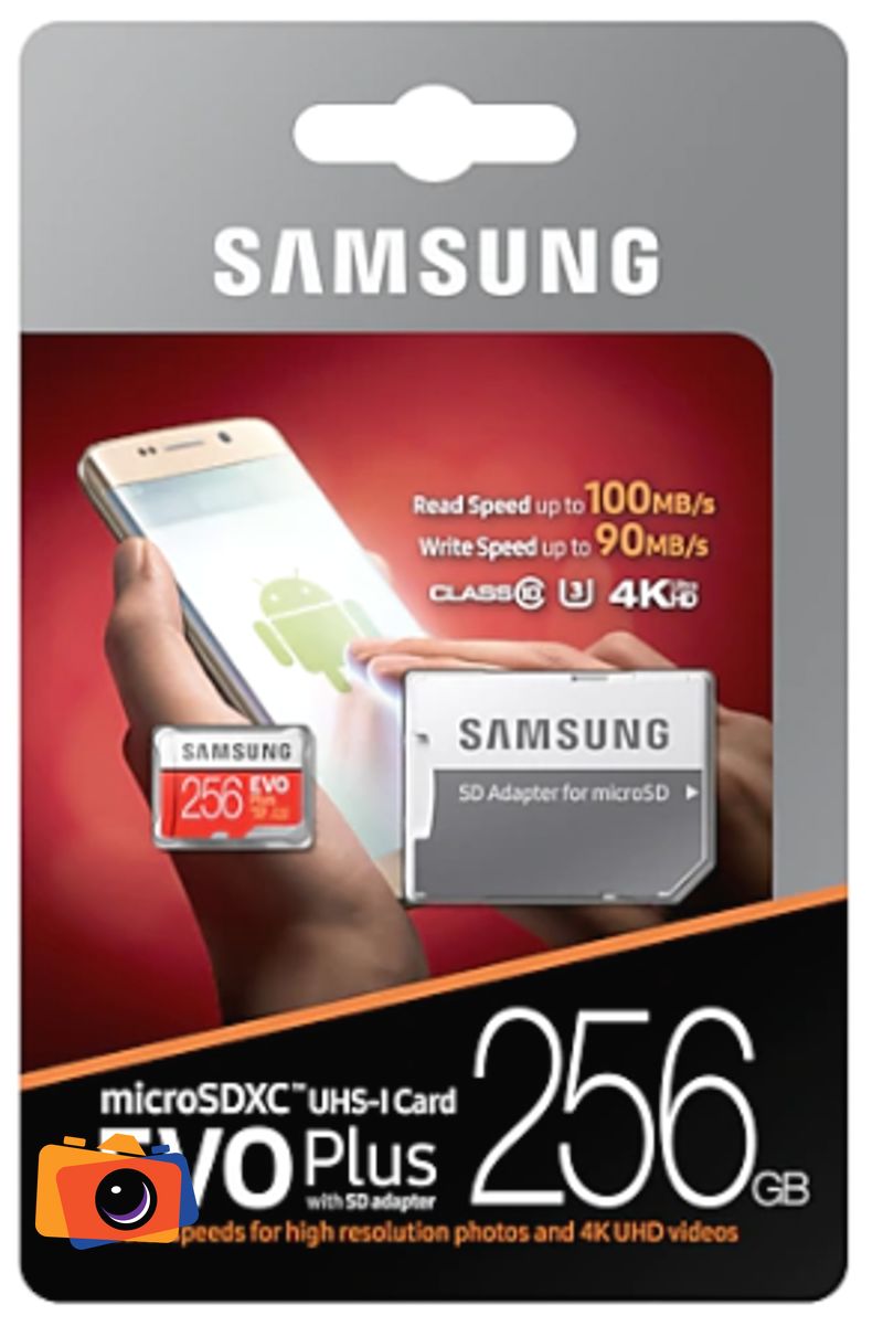 Thẻ nhớ Samsung 256GB | Tốc độ 100/90 MB/s | Nhập khẩu chính hãng - cấu hình hộp sạc