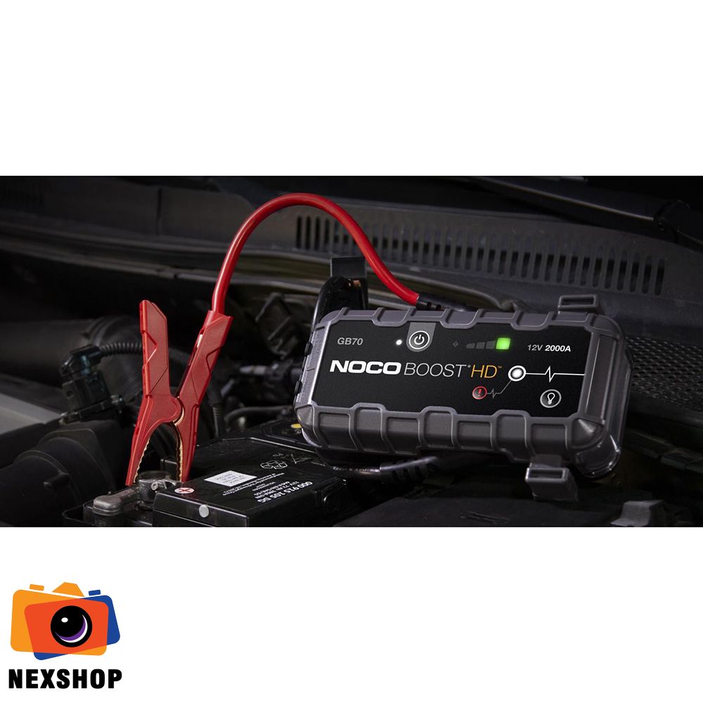 Pin dự phòng kiêm bộ khởi động xe NOCO GB70 | 2000A | Chính hãng - khả năng kết nối