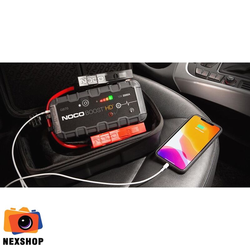 Pin dự phòng kiêm bộ khởi động xe NOCO GB70 | 2000A | Chính hãng - góc nhìn tổng thể