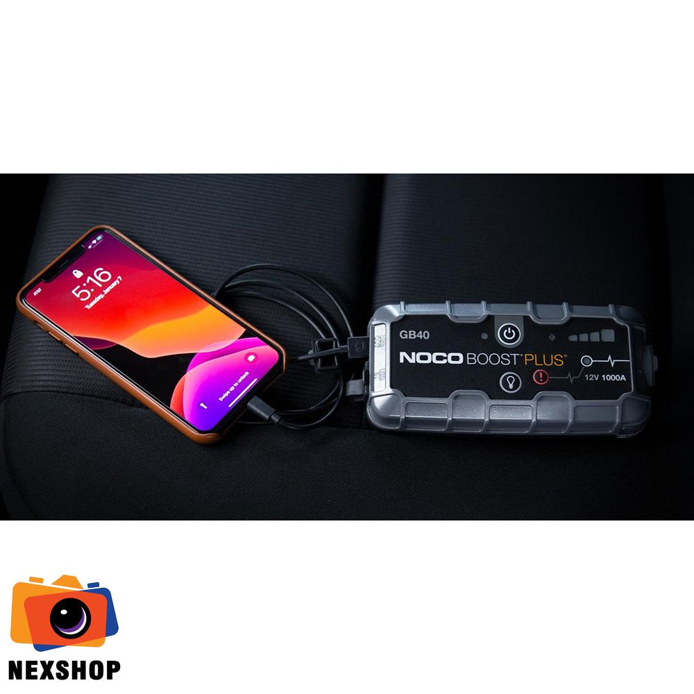 Pin dự phòng kiêm bộ khởi động xe NOCO GB40 | 1000A | Chính hãng - khả năng kết nối