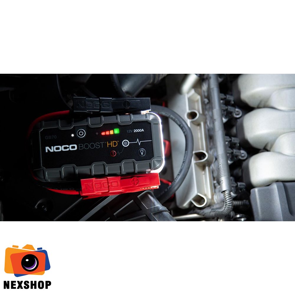 Pin dự phòng kiêm bộ khởi động xe NOCO GB70 | 2000A | Chính hãng - phụ kiện đi kèm