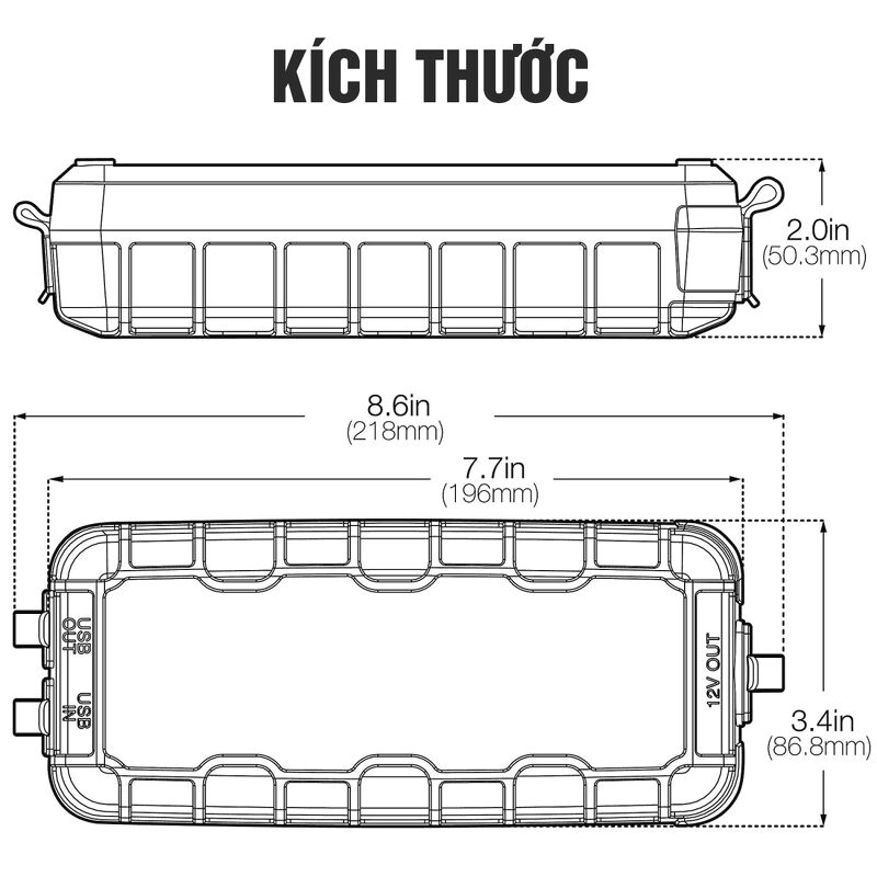 Pin dự phòng kiêm bộ khởi động xe NOCO GB50 | 1500A | Chính hãng