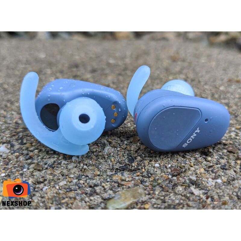 Tai nghe không dây chống ồn Sony WF-SP800N Xanh Dương | Chính hãn - thiết kế và phụ kiện