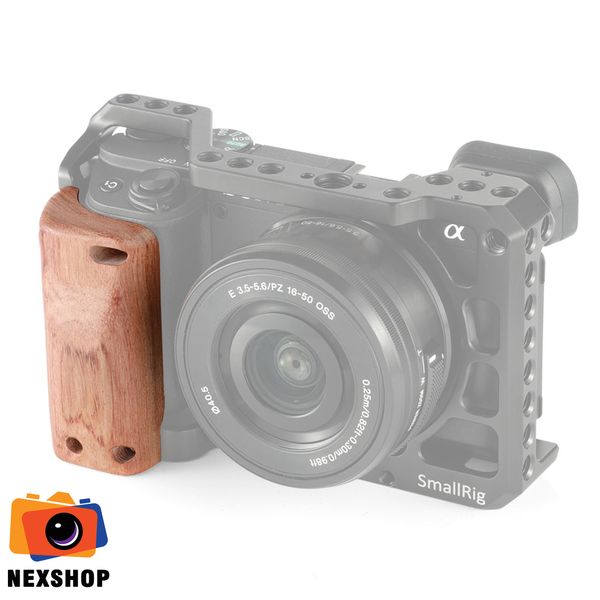 Báng gỗ gắn khung SmallRig Wooden Handgrip cho Sony A6400 | Chính - thiết kế và phụ kiện