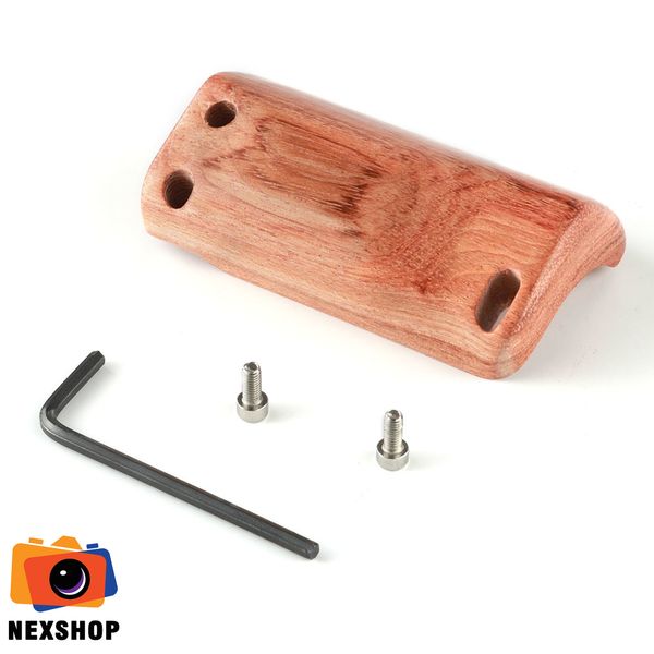 Báng gỗ gắn khung SmallRig Wooden Handgrip cho Sony A6400 | Chính - mặt sau và phụ kiện đi kèm
