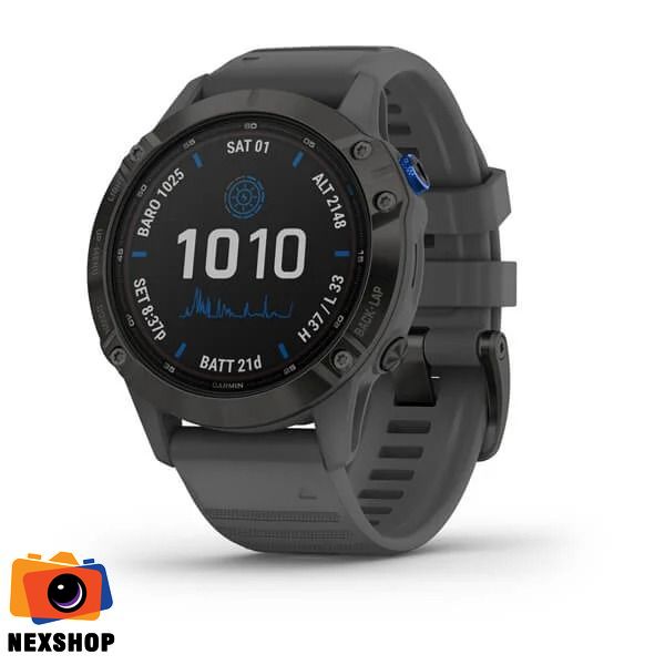 Đồng hồ sức khỏe Fenix Pro Solar Edition Black with Slate Gray Band Chính hãng FPT