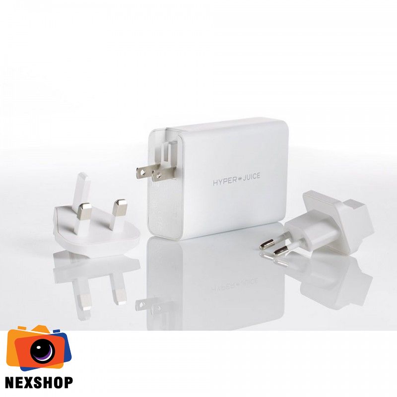 Sạc đa cổng Hyperjuice GAN 100W nhỏ nhất | Chính hãng - mặt sau và phụ kiện đi kèm