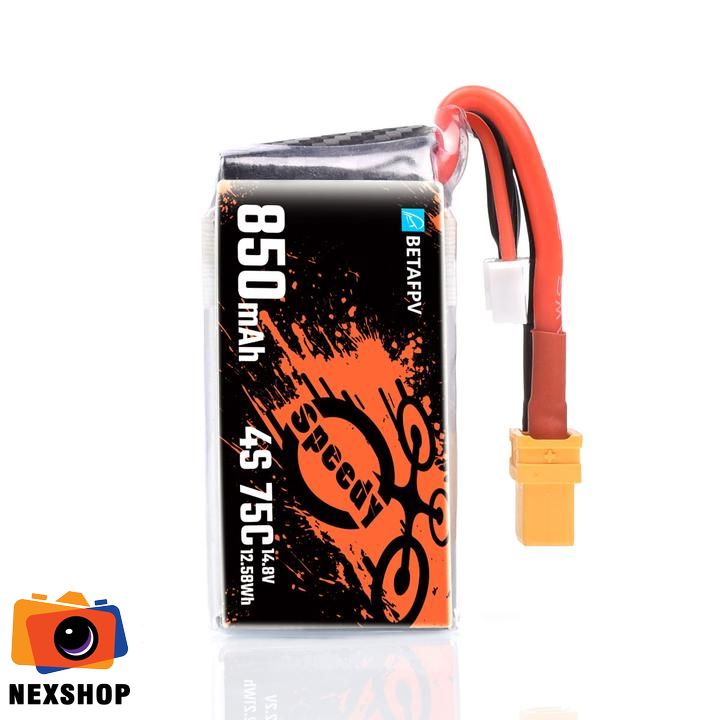 Pin BetaFPV 850mAh 4S 75C Lipo | Chính hãng, Dung lượng cao - thiết kế và phụ kiện