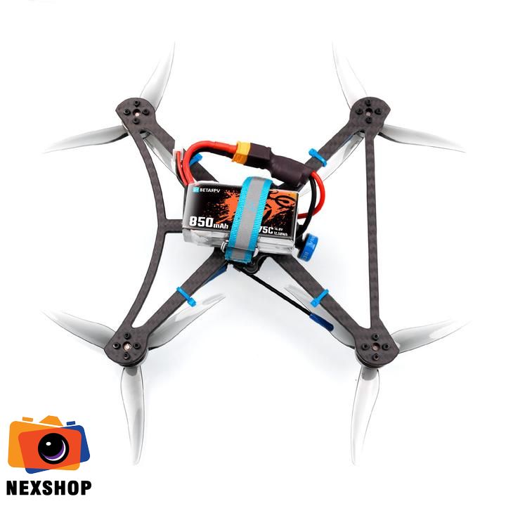 Pin BetaFPV 850mAh 4S 75C Lipo | Chính hãng, Dung lượng cao - mặt sau và phụ kiện đi kèm