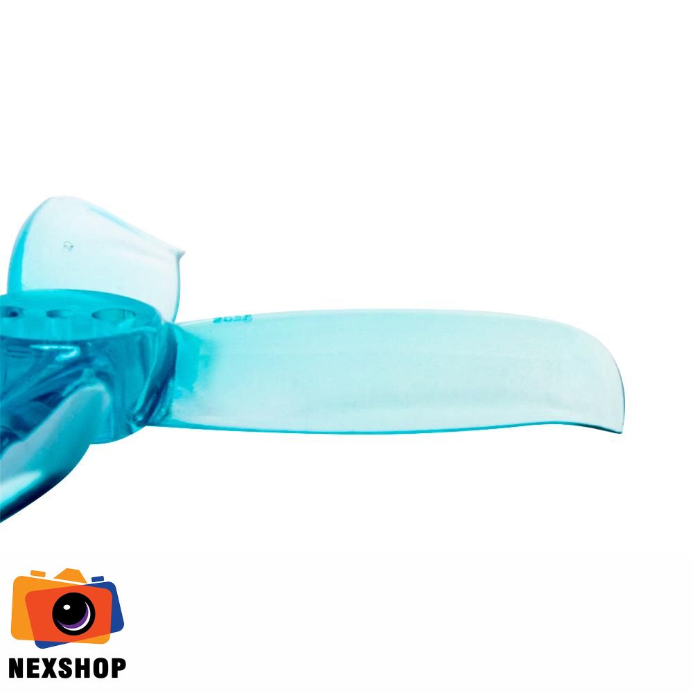 GEMFAN Hulkie Durable 4 Blade (3 Holes) | 2036-Clear Blue