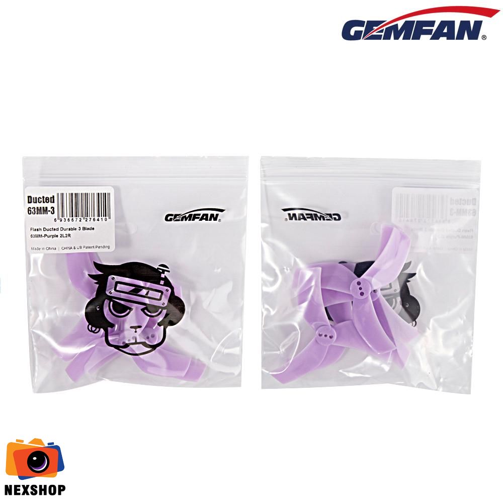 GEMFAN D63 Ducted Durable 3 Blade | 63mm-Purple ( Bộ 8 cánh )