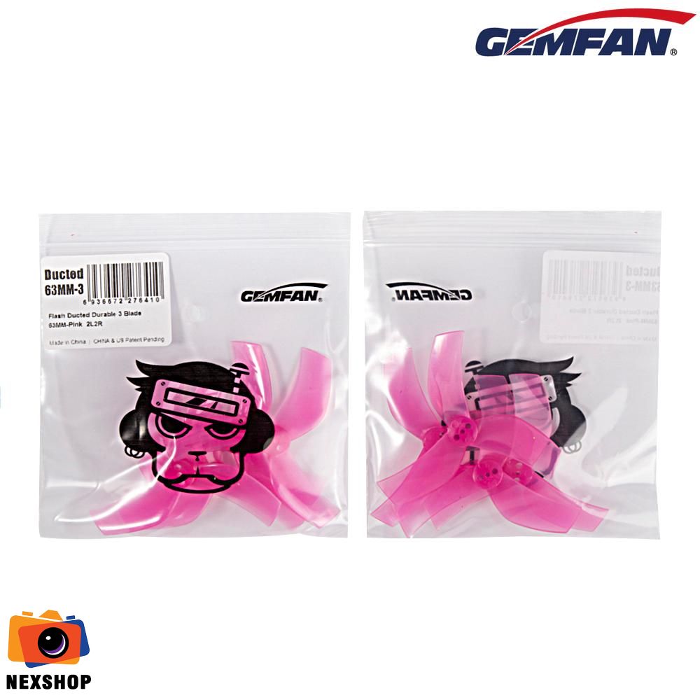 GEMFAN D63 Ducted Durable 3 Blade 63mm-Pink | Chính hãng - mặt sau và phụ kiện đi kèm
