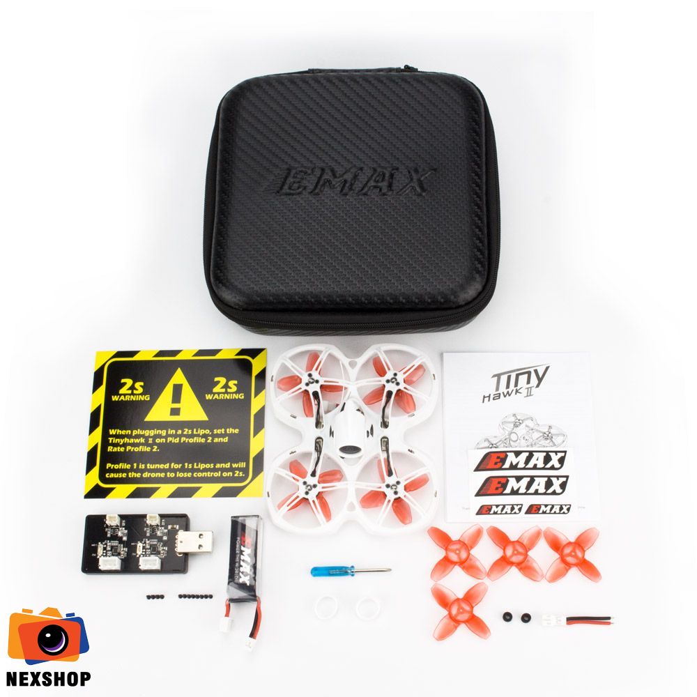 Emax Tinyhawk II Indoor FPV Racing Drone F4 5A 16000KV RunCam Nano2 700TVL 37CH 25/100/200mW VTX 1S-2S - BNF ( Frsky D8 )