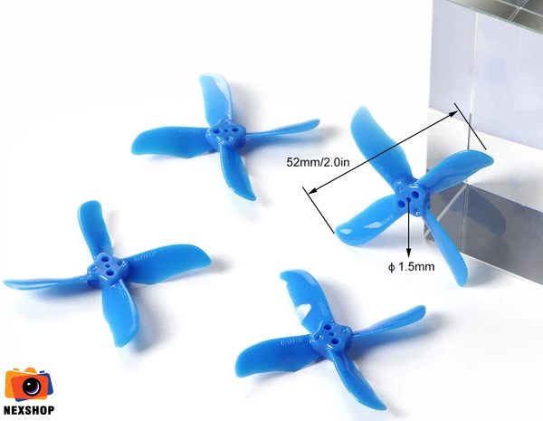 EMAX 2035 4-blade Whoop Propellers (1.5mm Shaft Hole) (4pcs) Blue