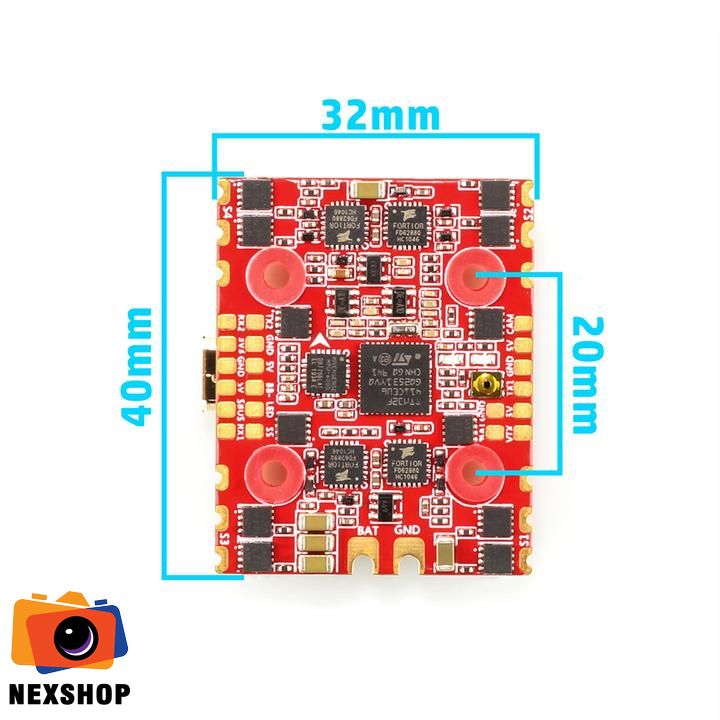 HGLRC Zeus35 AIO Flight Controller 20X20 | Chính hãng - cấu hình hộp sạc