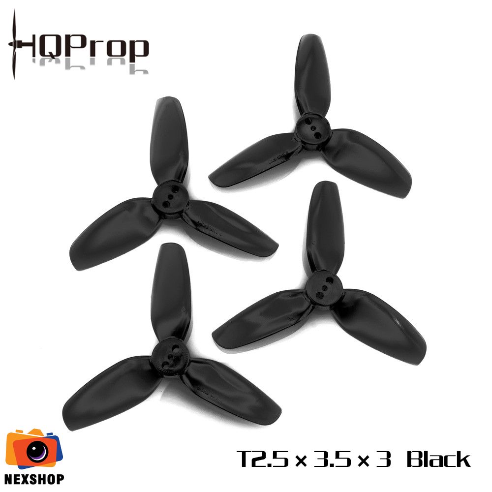 HQ Durable Prop T2.5X3.5X3 Black (2CW+2CCW)-Poly Carbonate