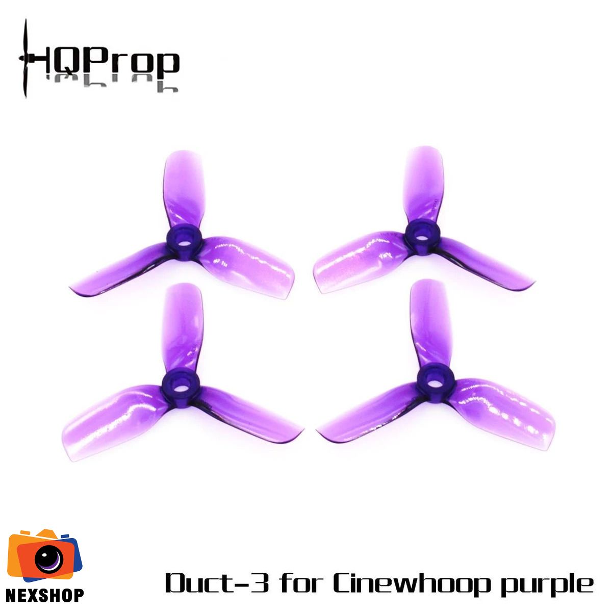 HQ Durable Prop Duct-3 for Cinewhoop Purple (2CW+2CCW)-Poly Carbonate