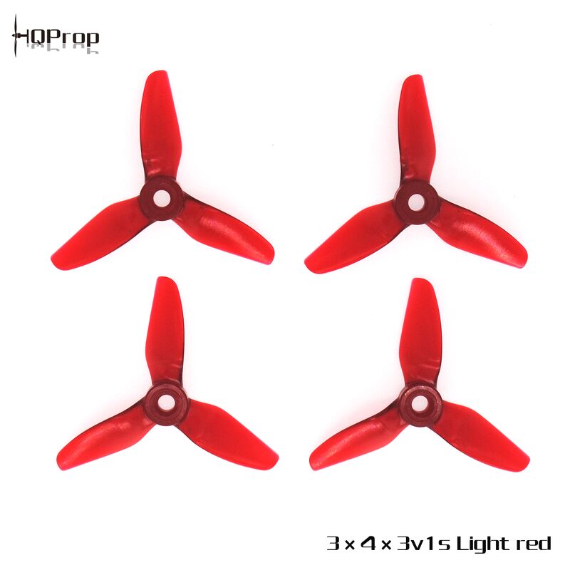 HQ Durable Prop 3X4X3V1S light red (2CW+2CCW)-Poly Carbonate