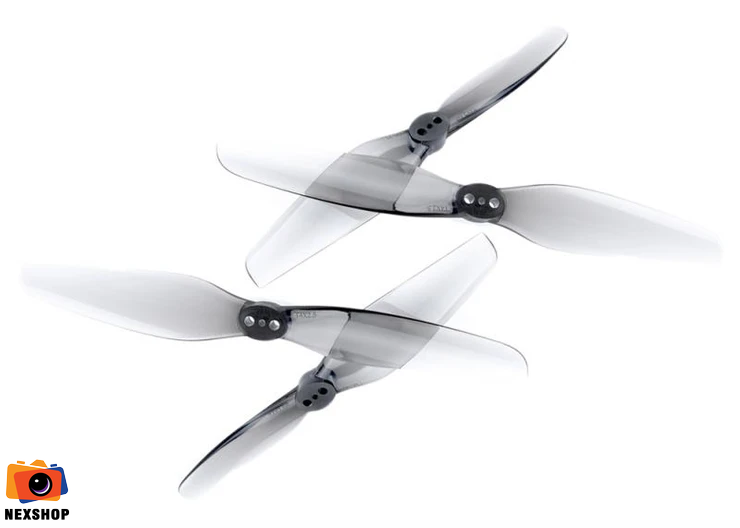 HQ Durable Prop T4X2.5Grey (2CW+2CCW) - Carbonate Cao Cấp | Chính - mặt sau và phụ kiện đi kèm