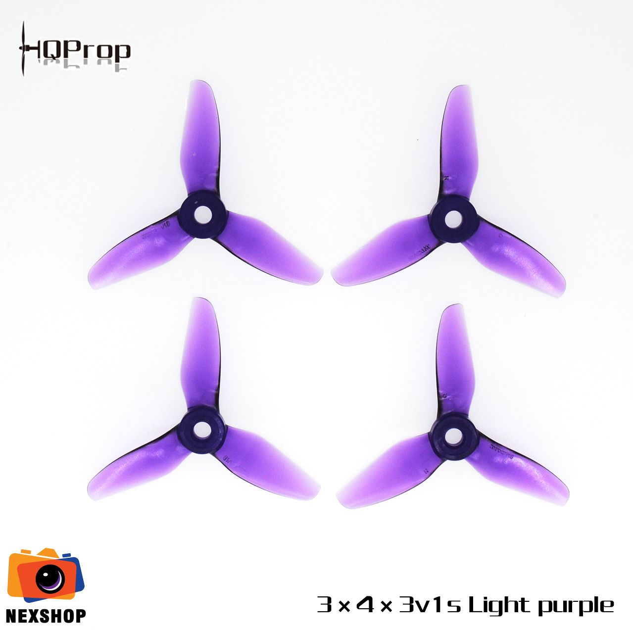 HQ Durable Prop 3X4X3V1S Light Purple (2CW+2CCW)-Poly Carbonate