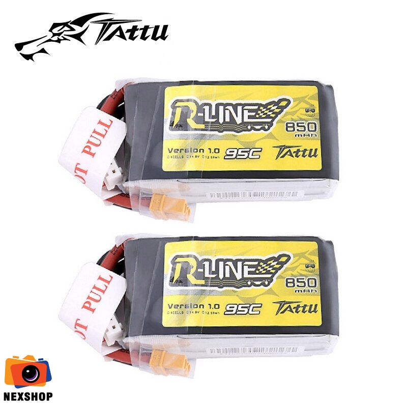 Tattu R-Line 850mAh 14.8V 95C 4S1P Lipo Battery Pack with XT30 Plug