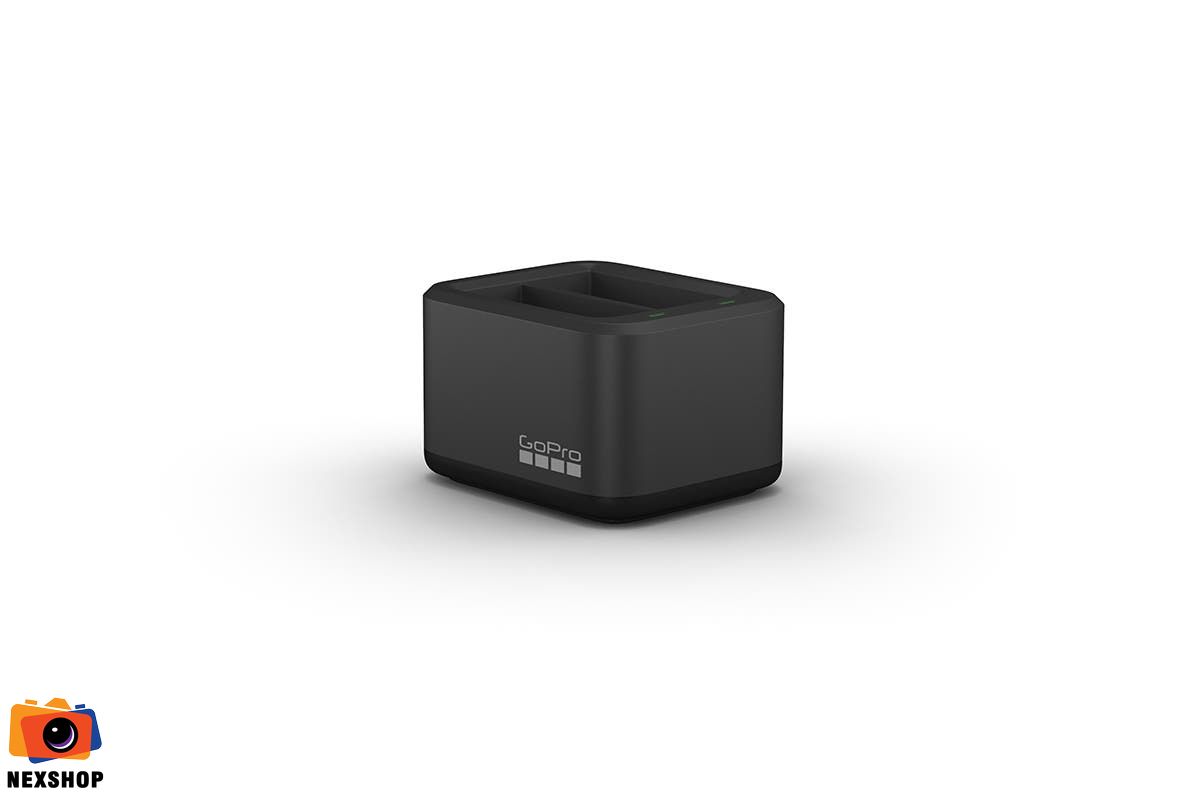 Bộ sạc đôi cùng 1 pin GoPro 10 / 9 | Chính hãng GoPro - mặt sau và phụ kiện đi kèm