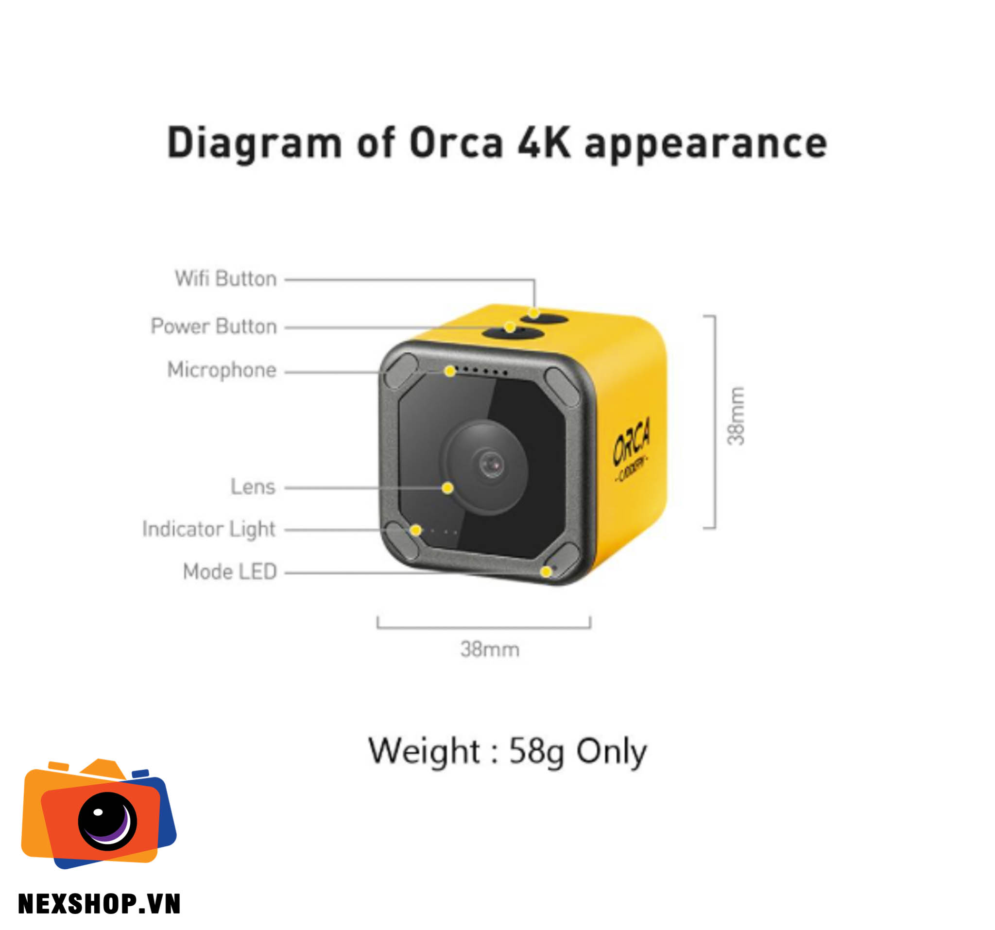 Caddx Orca 4K | Ống kính quay drone 4K chất lượng cao | Chính hãn - cấu hình hộp sạc