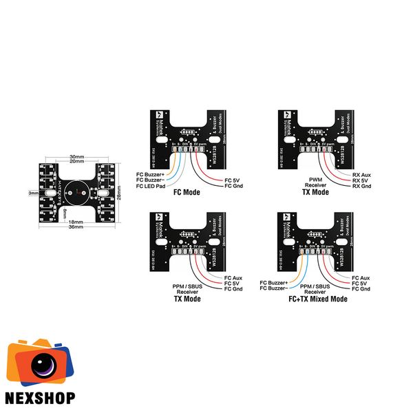 Matek Tail light WS2812B vs Loud Buzzer