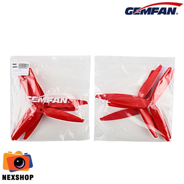 Gemfan 7040 FLASH DURABLE 3 BLADE Ferrari Red ( 4psc )