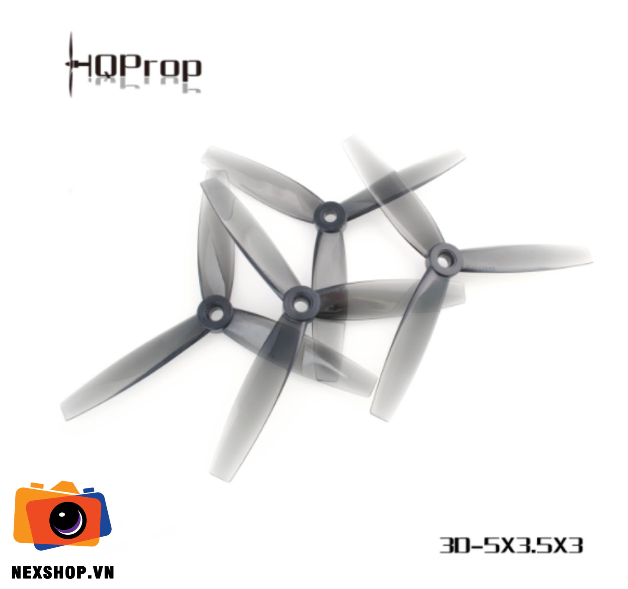 HQProp 3D-5X3.5X3 Grey (2CW+2CCW)-Poly Carbonate