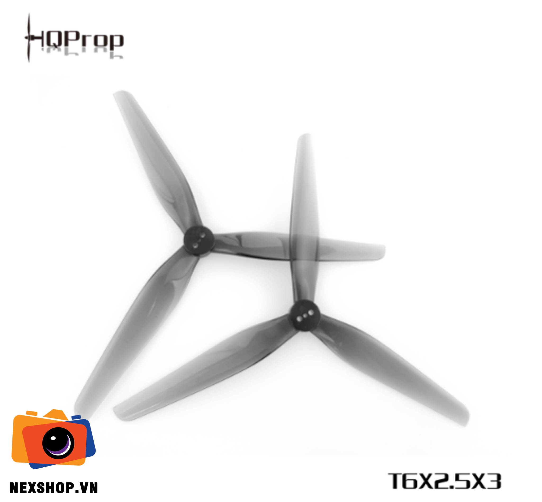 HQProp T6X2.5X3 Light Grey (2CW+2CCW)-Poly Carbonate