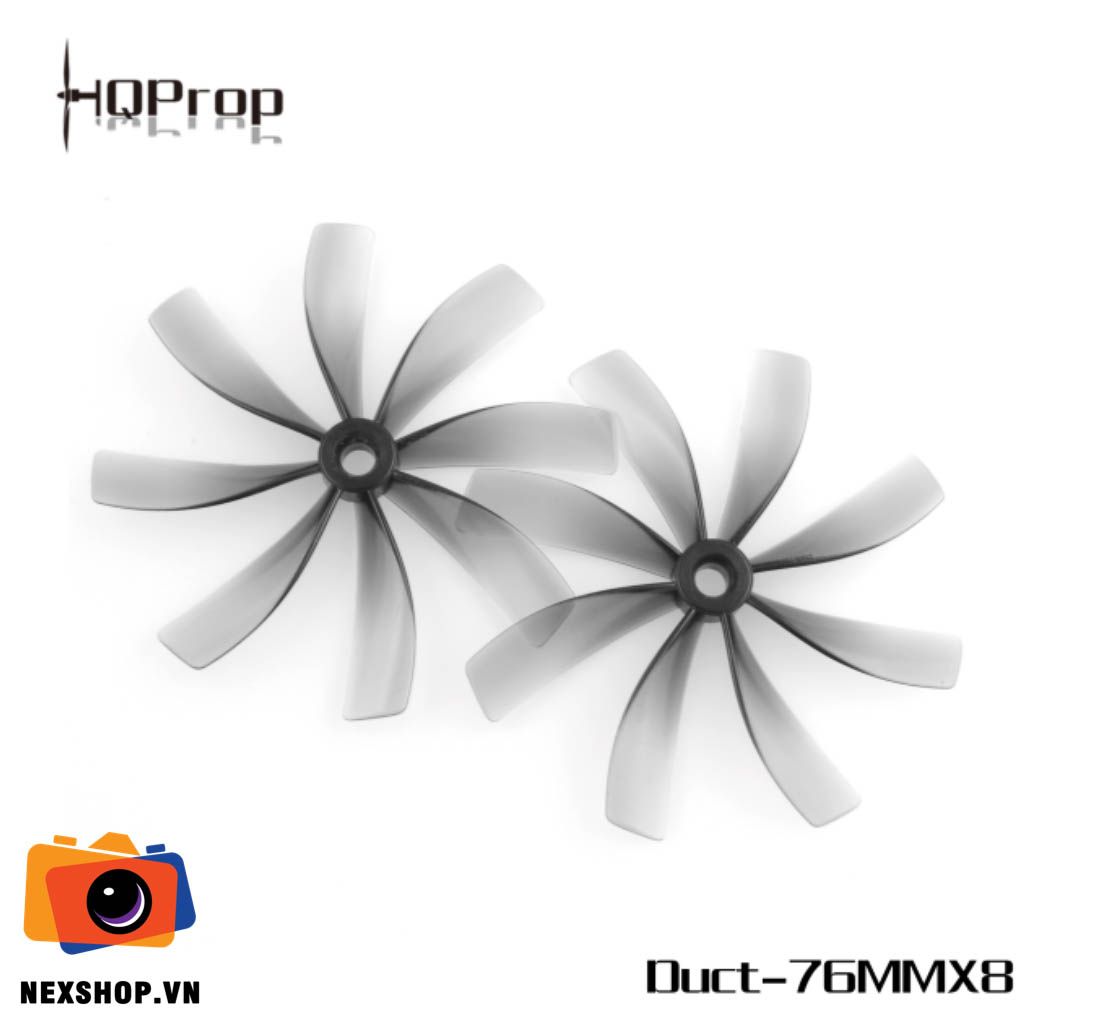 HQProp Duct-76MMX8 for Cinewhoop Grey (2CW+2CCW)-Poly Carbonate